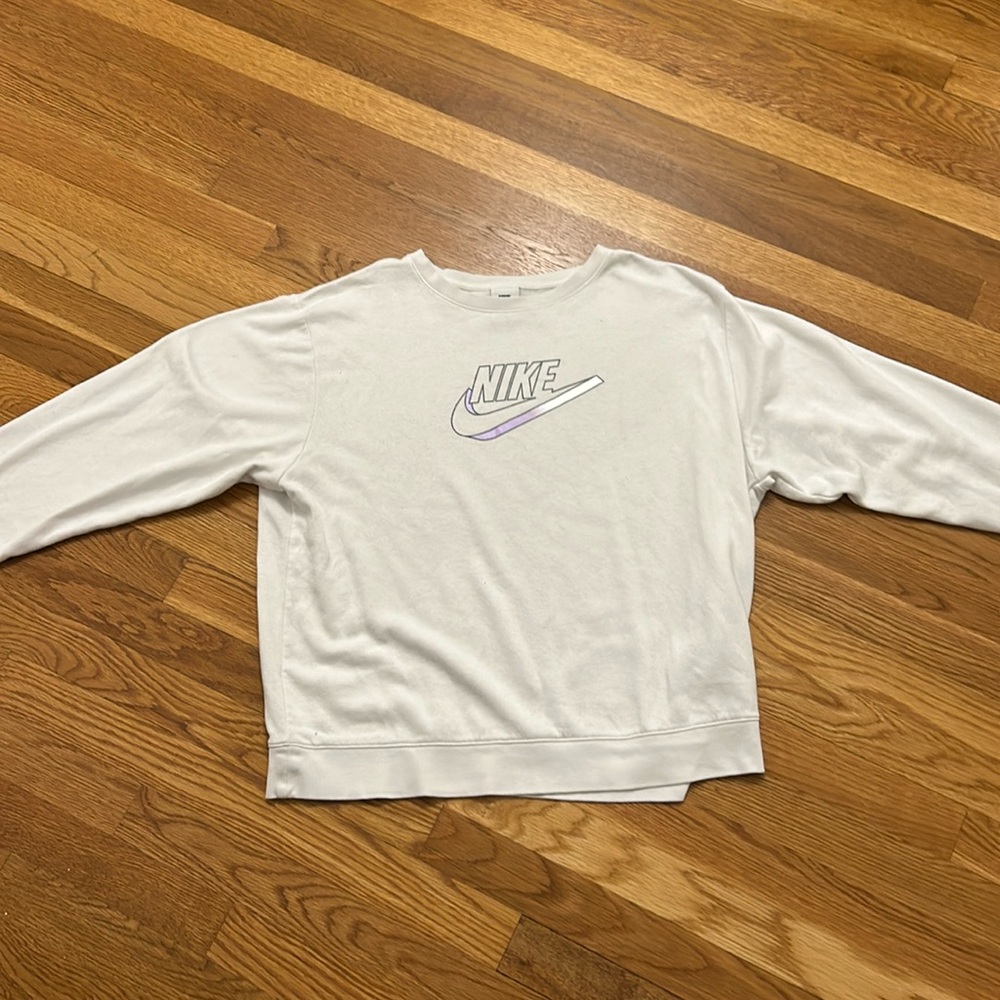 White Nike Lightweight Sweatshirt Size L